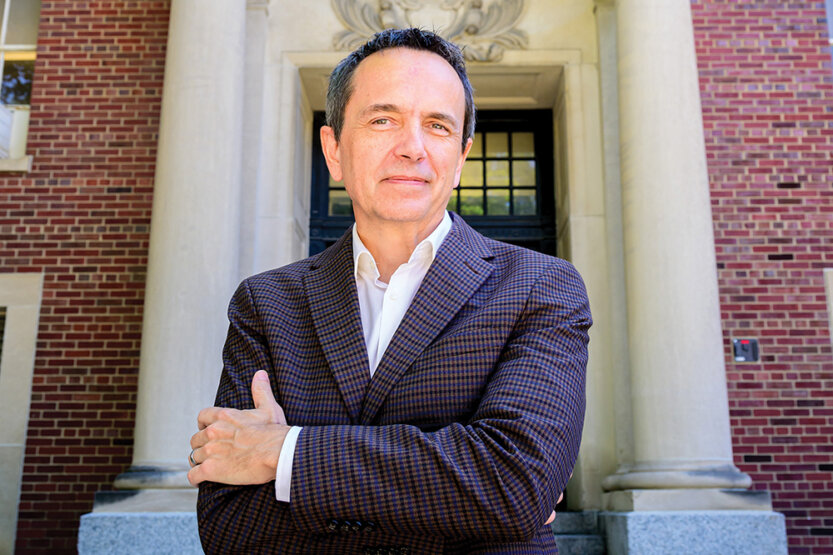 Leon Liebenberg standing in front of the Talbot Laboratory building.