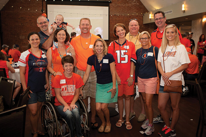 Group at an alumni event