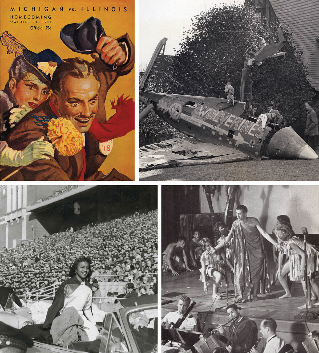 collage of homecoming images